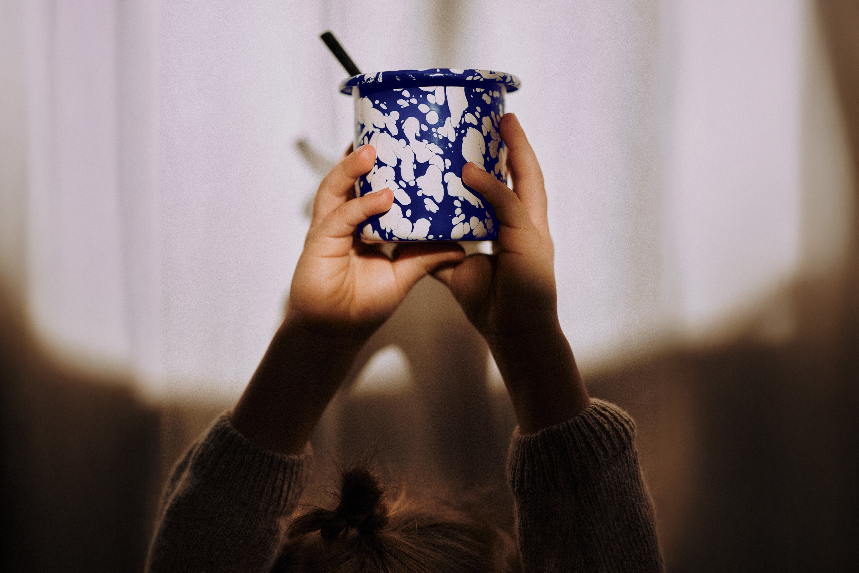 MINI-MUG  <br> Cobalt/Ecru